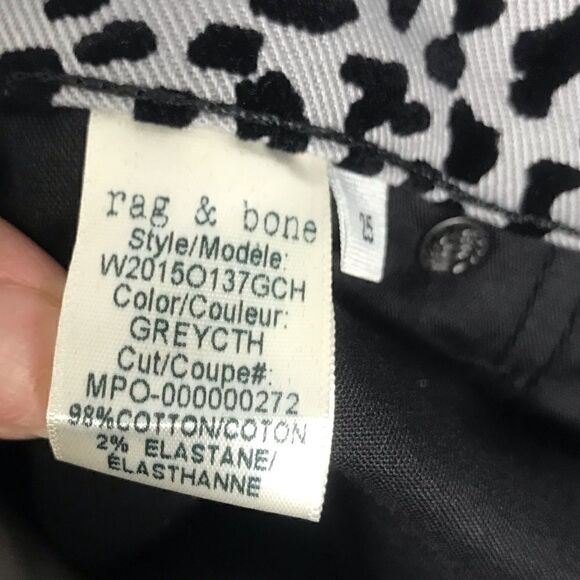 NWT Rag & Bone Hana Cheetah Grey Bootcut Jeans 25 - Picture 7 of 8